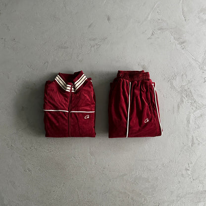 Corteiz Velour Red Set