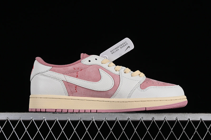 TRAVIS SCOTT X AIR JORDAN 1 LOW OG WHITE/PINK/YELLOW