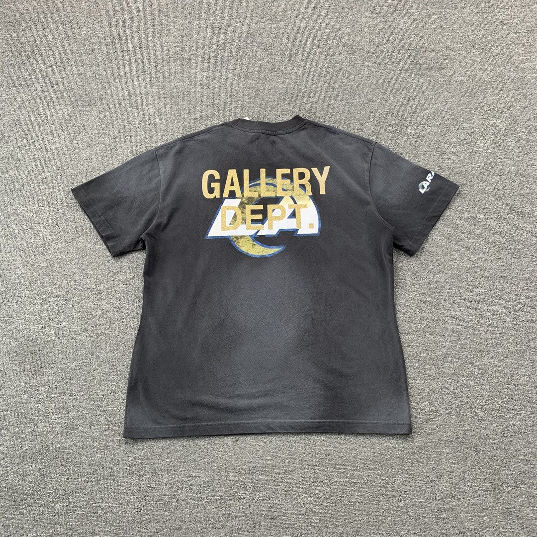 Gallery Dept. x LA Rams Sun Faded Black T-shirt