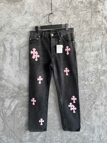 Chrome Hearts Pink Black Pantolon