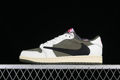 TRAVIS SCOTT X AIR JORDAN 1 LOW OG WHITE/BLACK/GREEN